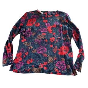 Vintage Pendleton Country Sophisticates Womens Floral Long Sleeve Shirt Size 10